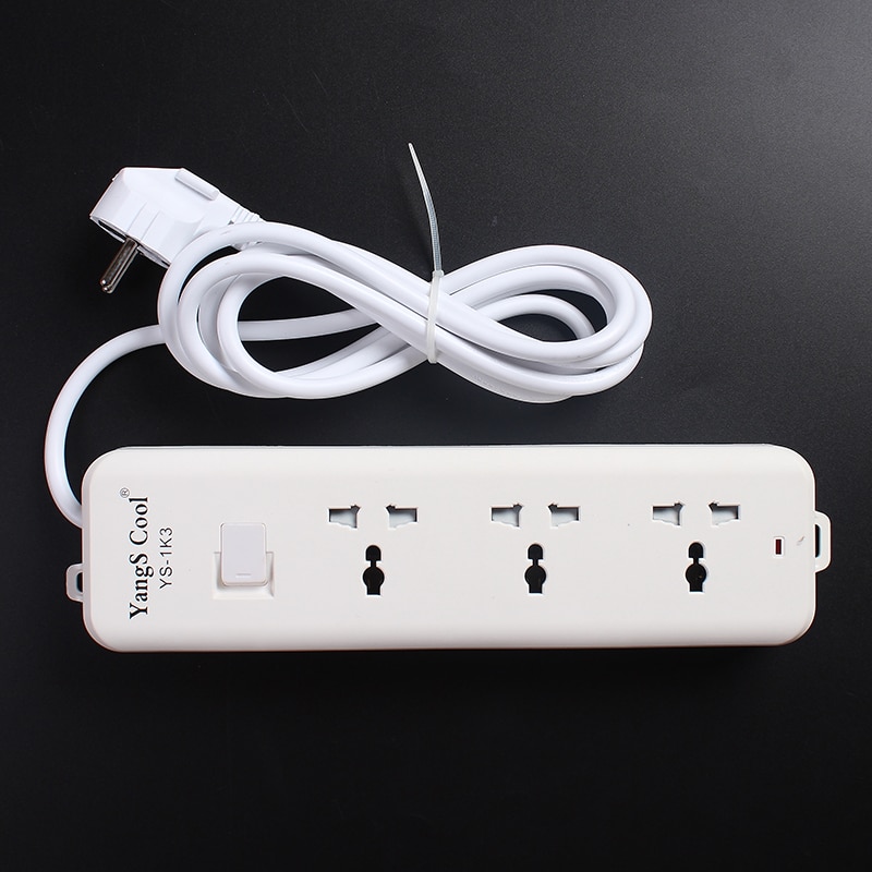 Universal Standard Plug Home USB extension lead power strip, 3 way socket,Board Strips Outlet socket, 2M, 2500W, UK EU US Plug