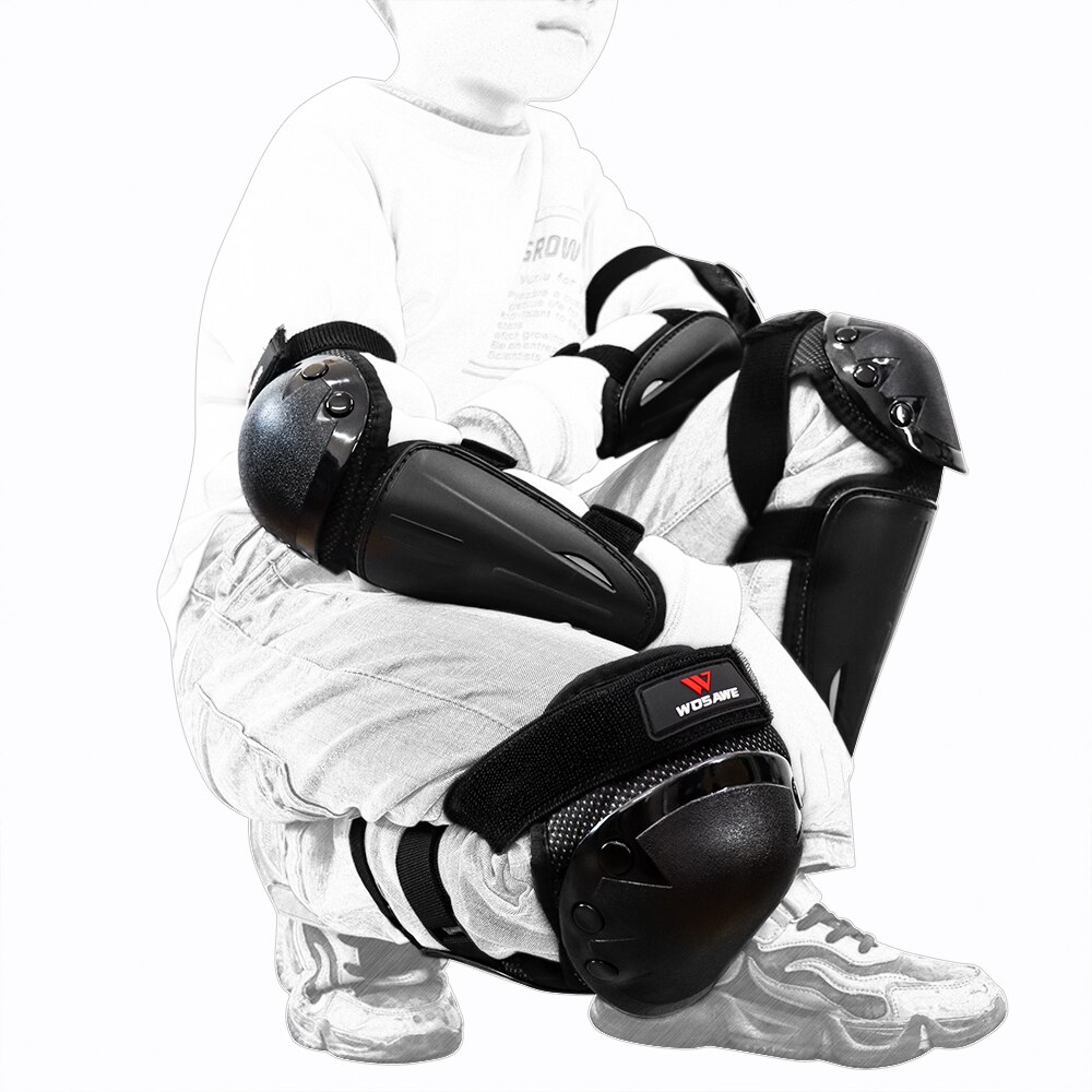 WOSAWE Child Kids Bike Skiing Sport Chest Back Spine Support Motocross Body Armor Knee Elbow Guard Motorcycle Vest Suits