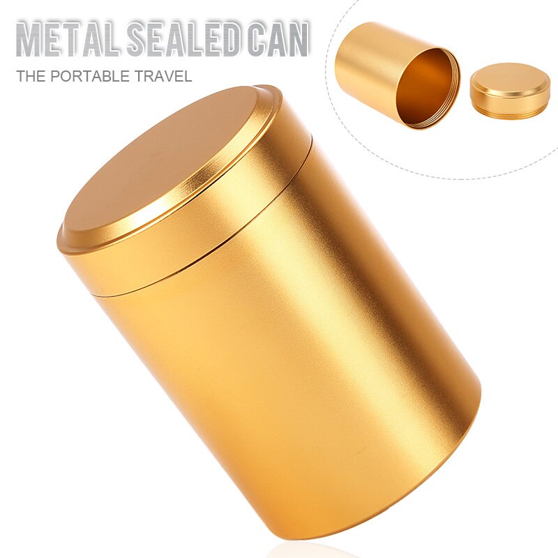 Podróż herbata Stash słoik hermetyczny zapach dowód metalowe zioło może przenośny pojemnik aluminium ziele Stash metal zapieczętowany Móc pojemnik na herbatę