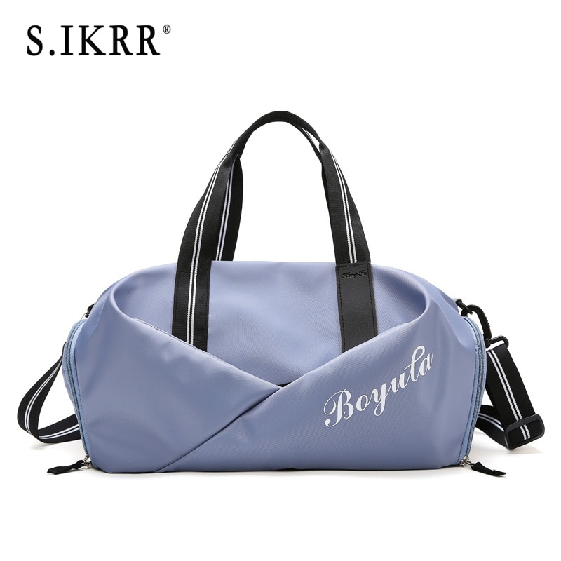 S. Ikrr Sport Tas Reistas Praktische Vrouw Bagage Organizer Weekend Tassen Reizen Vrouwen Waterdichte Outdoor Yoga Reizen Handtas: Light Blue