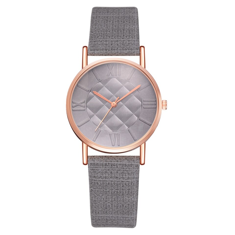 Reloj De Pulsera De Cuarzo Con Correa De Cuero Para Mujer, Cronografo De Marca Superieure De Lujo, informele, Kleur Blanco: Small Gray