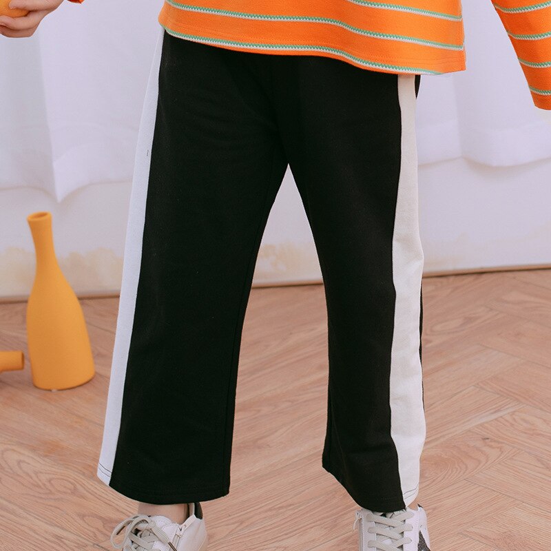 Spring Girls Loose Pants Clothing Kids Cotton Wide Leg Ankle Length Trousers Teenage Girls Casual Pant Children Bottoms