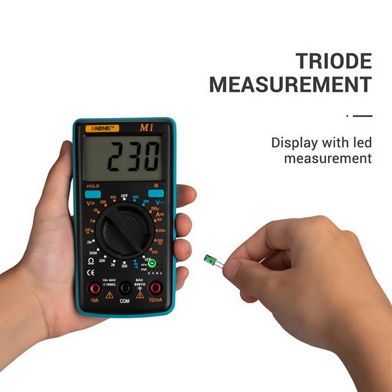 1 stk  m1 digital multimeter esr meter multimetro tester sand rms digital multimeter testere multi meter rigmålere dmm