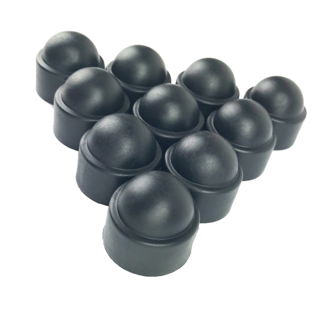 Set of 10 25mm Car Wheel Lug Nut Hexagonal Bolt Cover Cap Protector Black M12