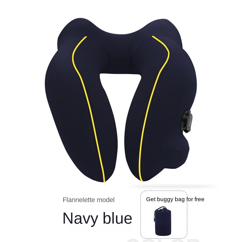 Outdoor Toeristische Vliegtuig Neksteun Kussens Klapstoel Zitkussen Pad Reizen Hoofdsteun: navy blue 4