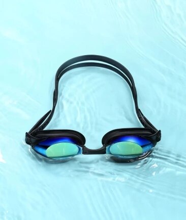 profession Swimming Goggles Set HD Anti-fog Nose Stump Earplugs Silicone Gasket Swimming Glass waterproof: gold