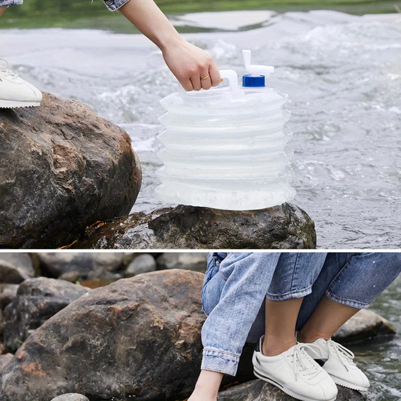 5L-15L Collapsible foldable bottle Container Water Storage Bottle Bucket Pail Water Bag water&juice dispenser Camping Outdoor