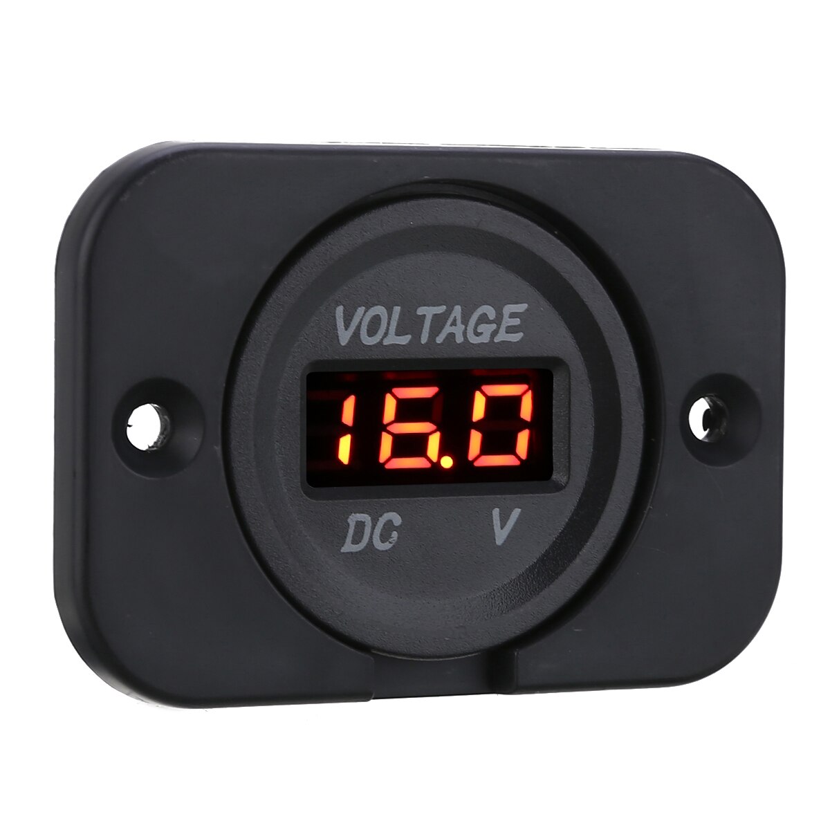 Panel voltímetro Digital para coche y motocicleta, medidor de voltaje para coches, ATV, 12V-24V, LED rojo, CC, 1 ud.