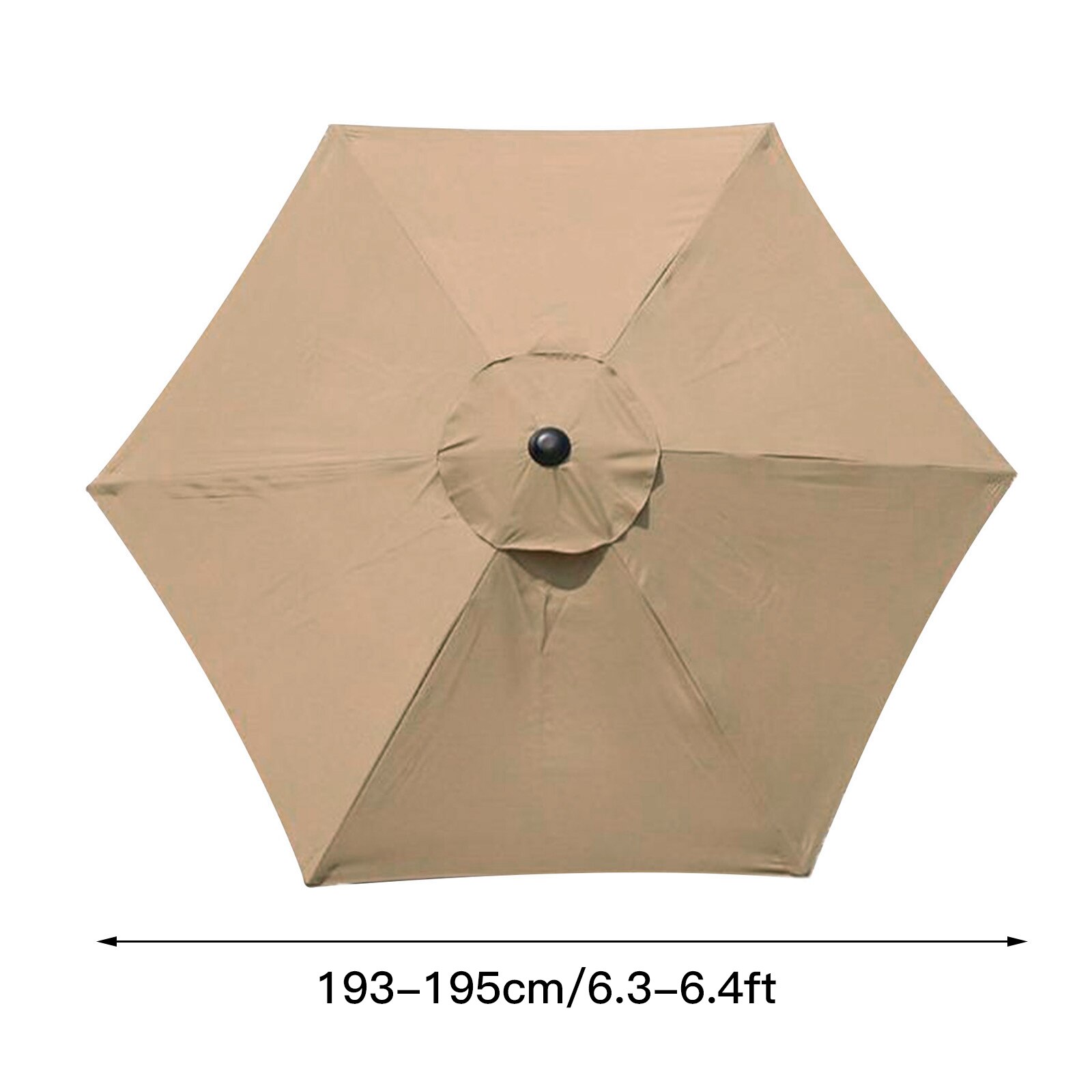 Garden Umbrella Shade Cloth Patio Umbrellas Outdoor Canopy Shades Fade-Proof Waterproof Sun Umbrella Width 193cm Awnings: khaki 193cm