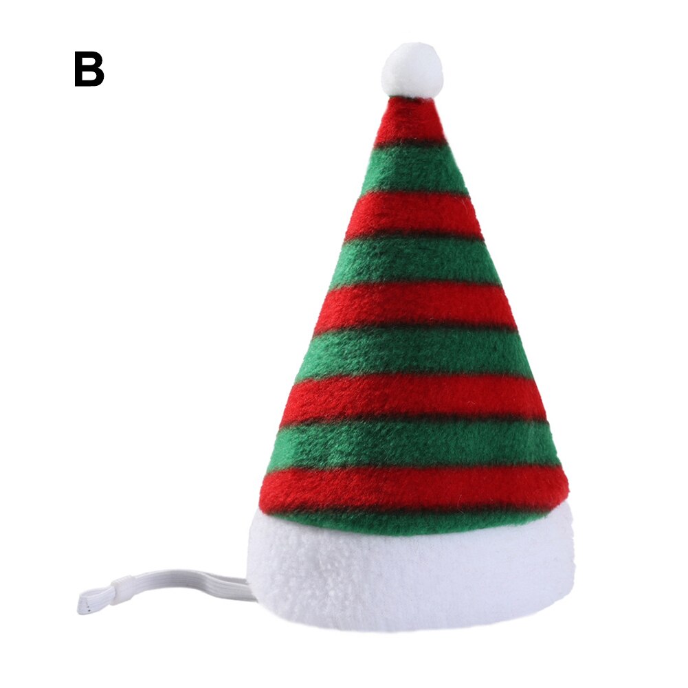 Nieuw huisdier kerstmuts kerst kat hond winter warme pluche muts kerstfeest decoratie hoed grappig schattig: B