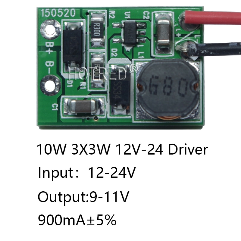 10 pcs 12 V 24 V 10 W LED Driver voor 3x3 W 9-12 V 900mA high Power 10 w led chip transformator voor spot licht/schijnwerper,