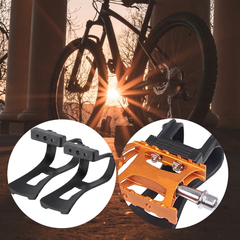 Cykelpedal tåklämma racercykel pedal halvklämmor cykelpedaler tåklämmor remmar cykel remlösa tåpedalklämmor