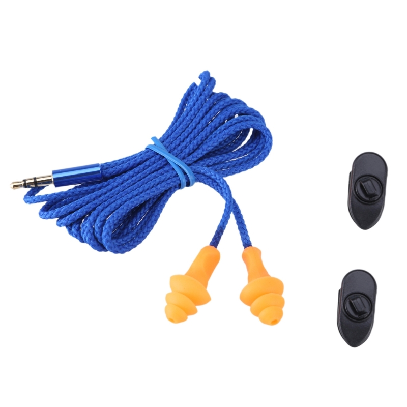 Noise Reduction Earplugs Earphone for Concentrated Work and Study, Fashionable Color Water Resistant Headphones: Blue