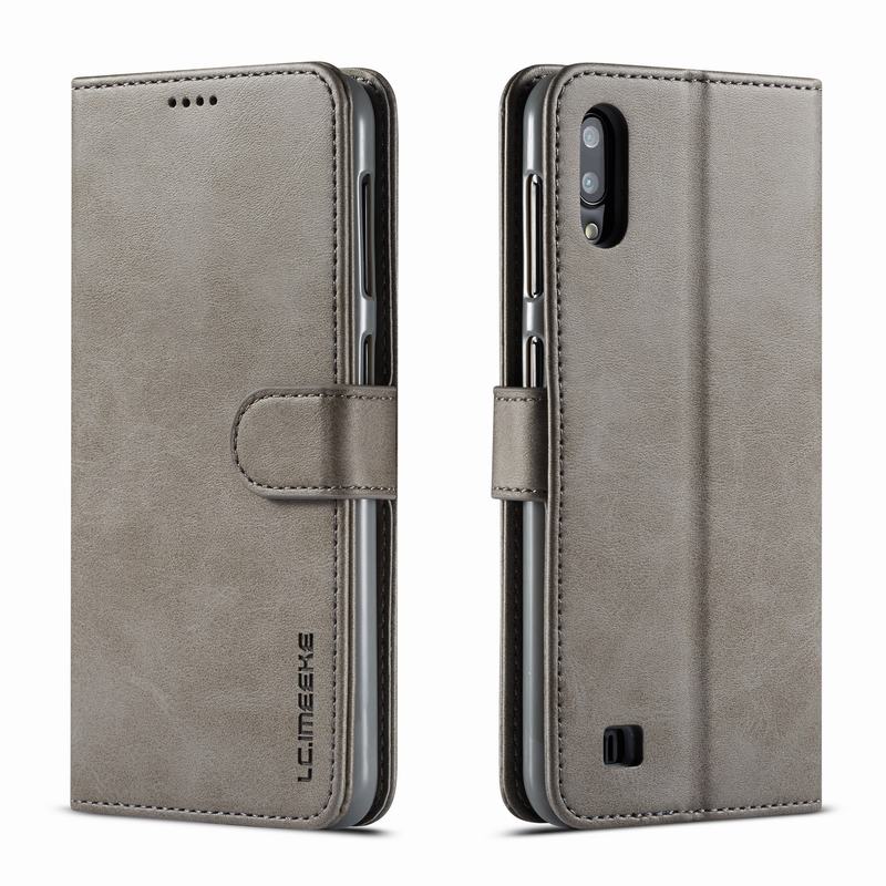 Abdeckung Fall Für Samsung Galaxy A10 EINE 10 Luxus Brieftasche Leder Phone Cases Für Samsung A 10 Coque flip Brieftasche Abdeckung: Grey