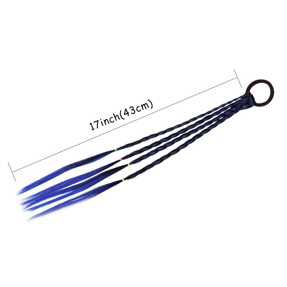 Perücken Braid Elastisches Hairband Bunte für Mädchen Frauen Prinzessin Haar Bands TiesPonytail Halter Gummibänder Haar Zubehör Neue
