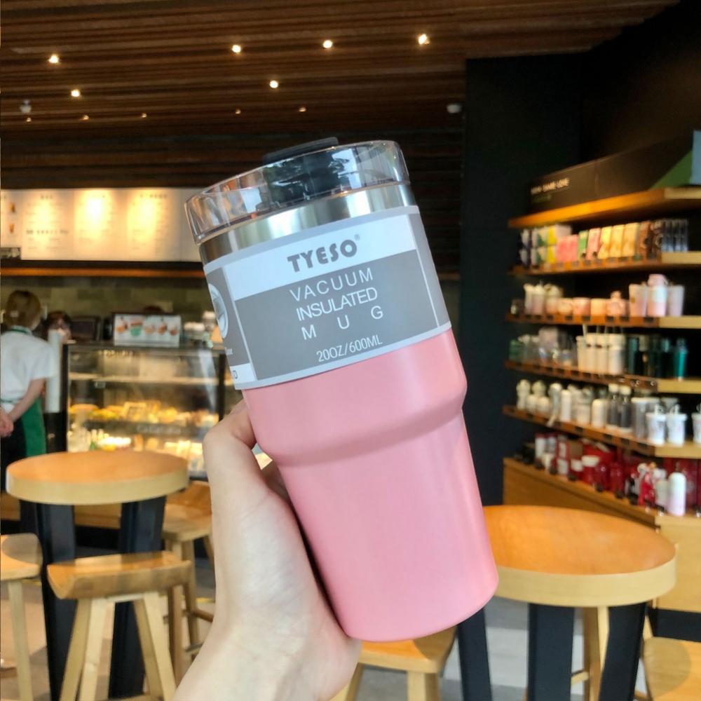 600/900ML Coffee Mug Thermos Tumbler Water Cup Stainless Steel Cups Vacuum Flask Thermos Bottle Thermal Cup Garrafa Termica Cup: B 600ML