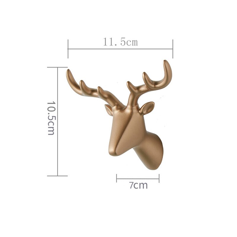 Perchero con cabeza de Animal para el hogar, gancho decorativo para colgar ropa, estante para artículos diversos, montado en la pared, 1 ud.