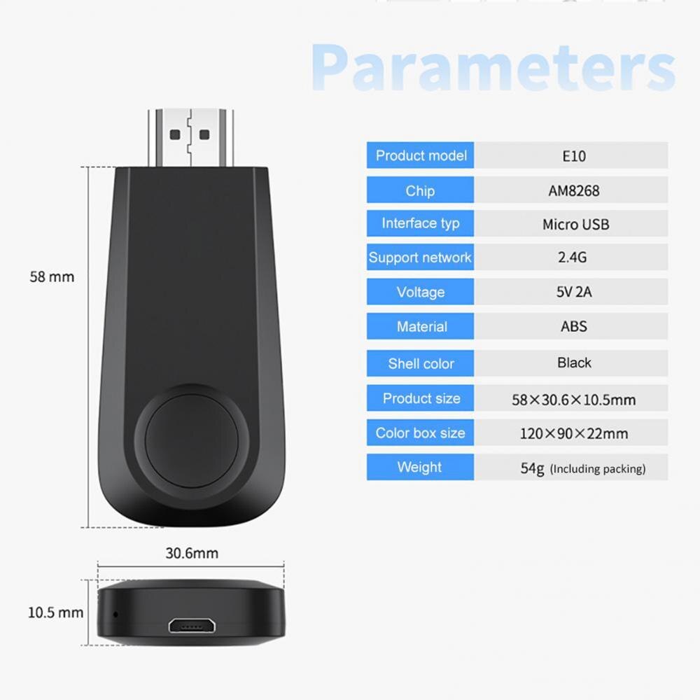 Universal 1080P Wireless Phone Tablet HDMI-compatible Receiver TV Dongle Display Adapter