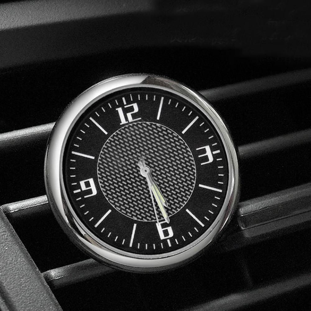 Universele Auto Voertuig Lichtgevende Ronde Quartz Klok Horloge Voertuig Mechanica Dashboard Luchtuitlaat Decor Auto Interieur Horloge