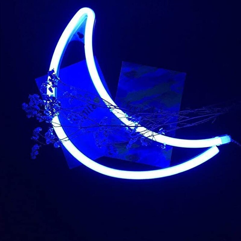 Führte mond Neon- nacht licht zeichen für raum dekoration benutzerdefinierte LED lichter zeichen hause schlafzimmer Zauberstab Party Dekor