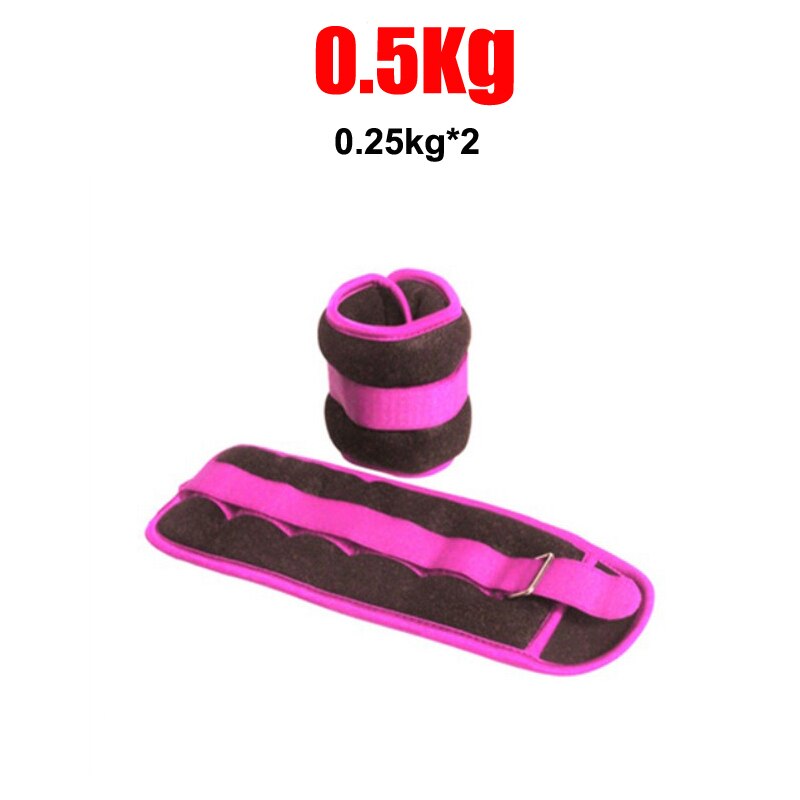 2 PCS Adjustable Leg Ankle Wrist Sand Bag Weights Training Sandbag Wraps Strength Fitness Equipment: Blue