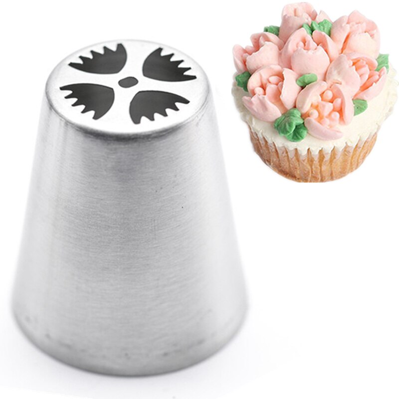 4 # russische Tulp Icing Piping Cake Nozzles Decoratie Tips Bakken Gebak Gereedschap DIY Sugarcraft Cupcake Dessert Decorateurs