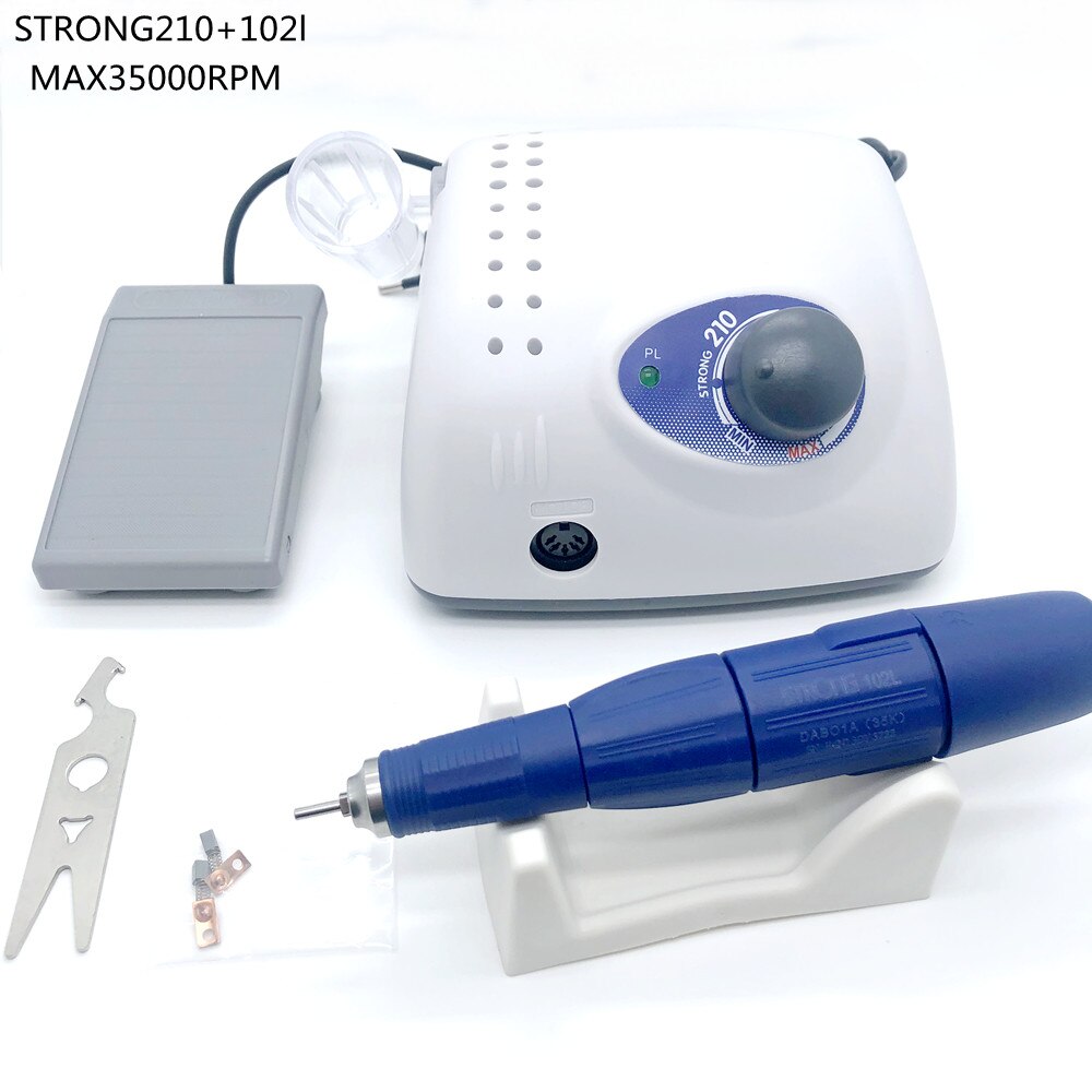 35000Rpm Sterke 210 Elektrische Nail Boor 65W Freesmachine Voor Manicure Pedicure Nail Boor Apparatuur Voor manicure