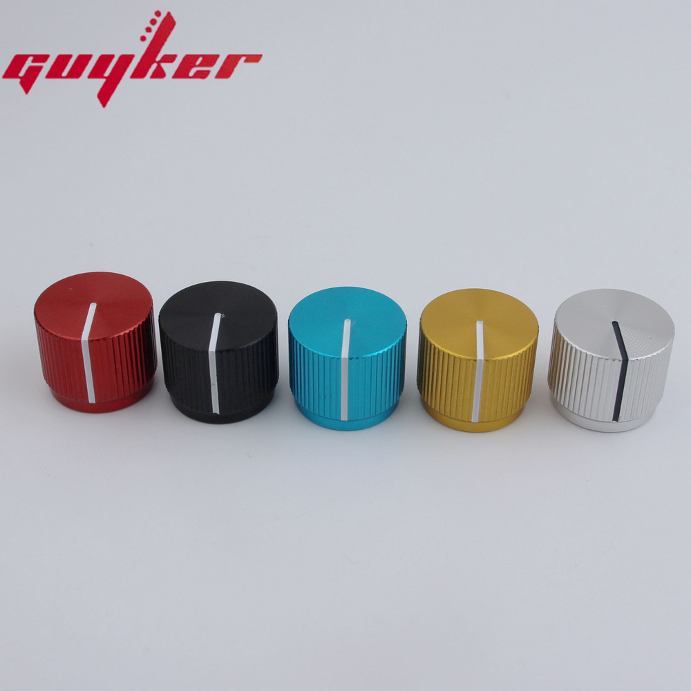Bouton supérieur plat en aluminium pour basse électrique, 1 pièce, 16MM x 19MM x 6.0MM, disponible en cinq couleurs
