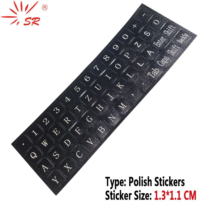 SR Poland Language Polish Matte Standard Waterproof Keyboard Cover Stickers Button Letters Computer Laptop Skins Accessories