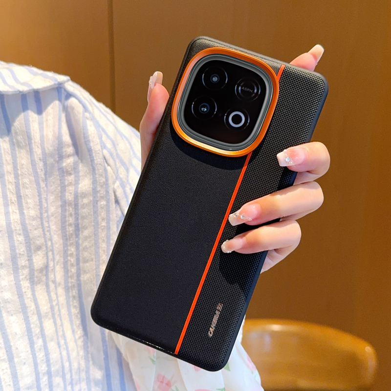 Vivo iqoo  z10 turbo pro  y300 gt neo 10 5g global -kotelo, ylellinen pu-nahkainen värillinen liitos, erittäin ohut suojakuori: Musta / Vivo iqoo  z10 turbo pro