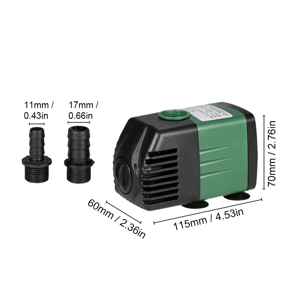 Pompe à eau Submersible pour Aquarium, 1500L/H 25W, fontaine de table, étang, jardin, systèmes hydroponiques, 2 buses AC220-240V