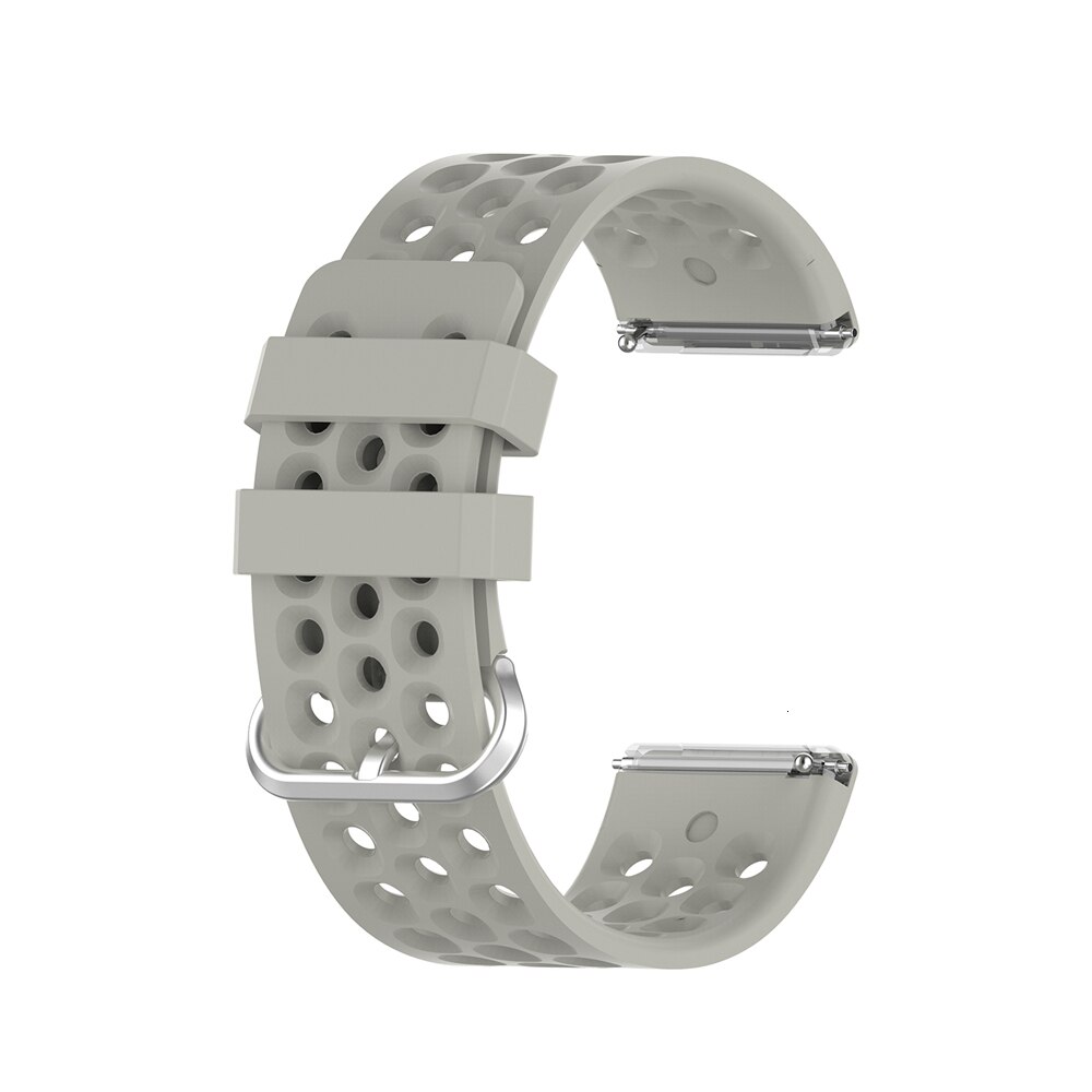 Replacement Band For Fitbit Versa/Versa 2 Soft Silicone Waterproof Wrist Accessories Watch Strap For Fitbit Versa 2 Band: Gray / L-(160-220mm)