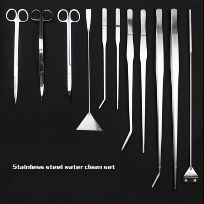 Aquarium Tools Kit Aquascaping Tank Aquatic Plant Tweezers Scissors Stainless Steel Maintenance aquarium supplies