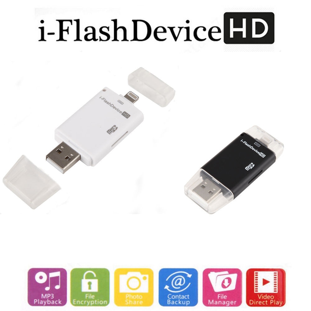 USB i-Flash Drive HD Micro SD/TF Geheugenkaartlezer Adapter Voor iPhone iPad iPod iphone 5 6 7