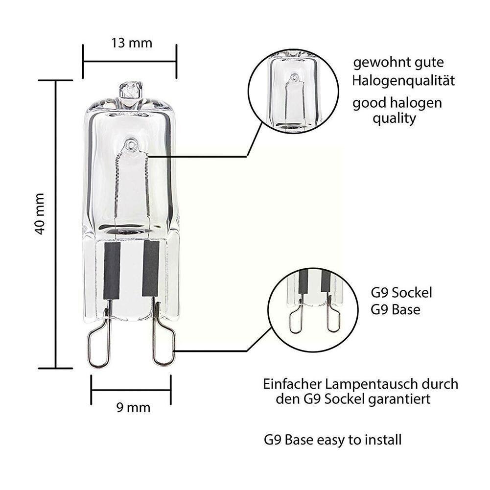 Ultra Heldere G9 220V 25 40 60W Type Halogeen Lamp Kristallen Lamp Geplaatst Kralen Lamp Halogeen G3N1
