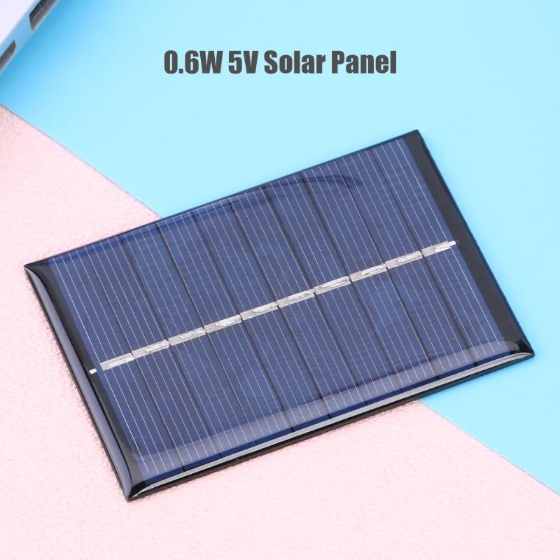 0.6w 5v 120ma solcellemodul polykrystallinsk solcellepanel gjør-det-selv-lader