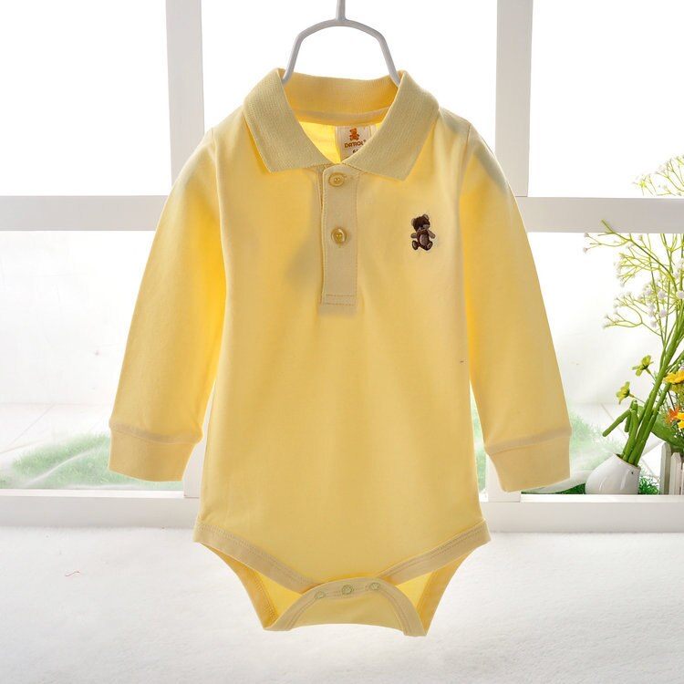 Lange Baby Jongen POLO Bodysuits Lange Mouw body bebe bodysuit baby boy kleding jumpsuit