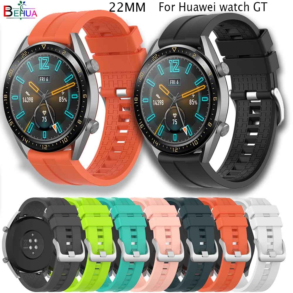 Sport siliconen 22mm horlogeband voor huawei watch  gt 46mm/ active/gear  s3/ honor magic smartwatch vervangende polsband accessoires