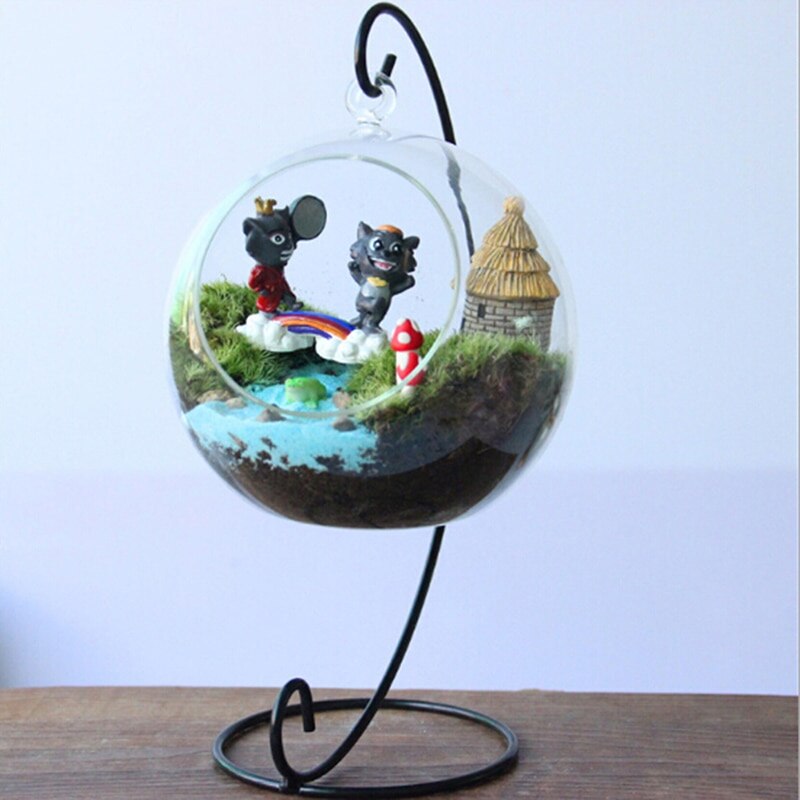 1 stücke Hängen Halterung Ständer Hochzeit Kerzenhalter Kerzenhalter Glas Ball Verwirrt Puppe