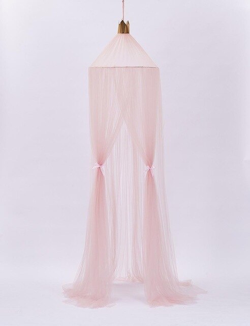 Kinderkamer decoratie gordijn baby speeltent prinses hang koepel klamboe baby beddengoed set baby wieg net tent: Roze