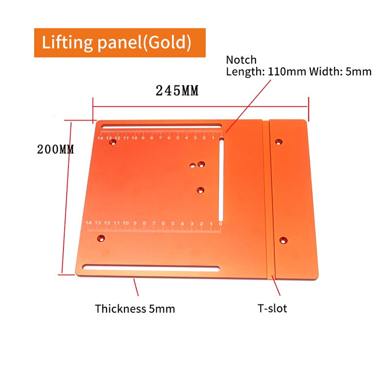 Aluminium Mini Table Saw Panel Clearance Insert Cover Plate Woodworking Benches Miter Gauge Guide Set Workbench DIY Tools