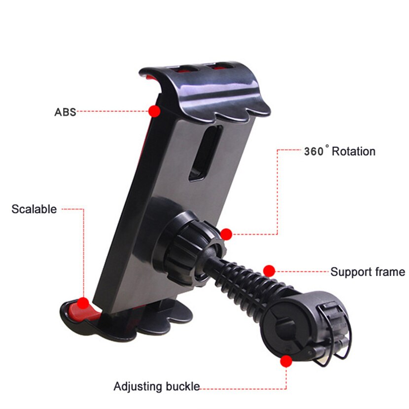 Car Tablet Phone Holder Stand Seat Ajustable iPad Stand Car Phone Holder For Headrest 360 Rotation Mobile Phone Mount Holder