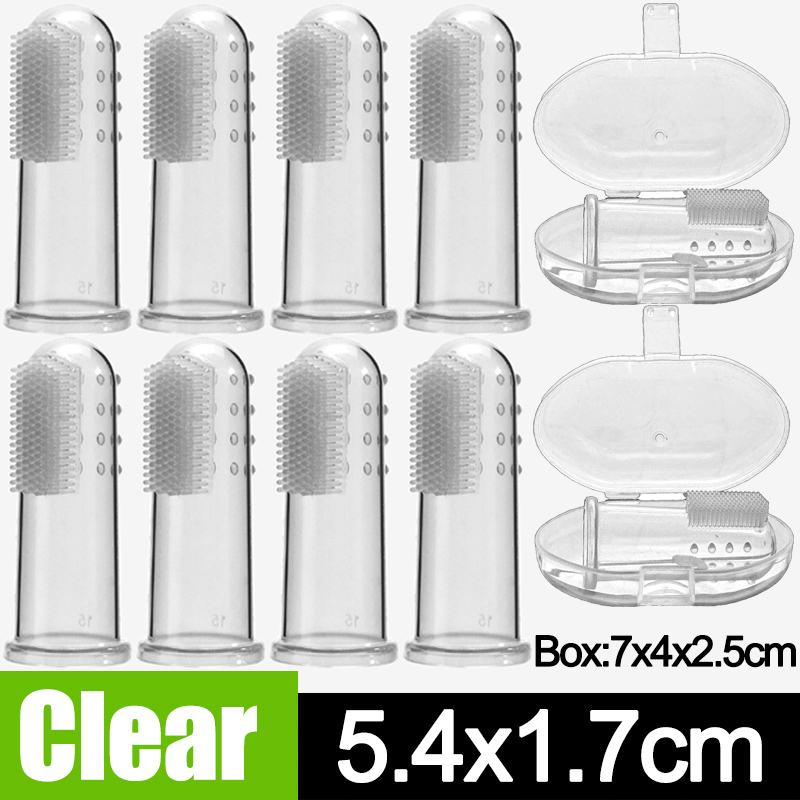 Cepillo de dientes de silicona para mascotas, cuidado Dental para perros y gatos, aliento malo, limpieza de dientes de sarro, suministros para mascotas de gel de sílice para el hogar: S / SCARLET