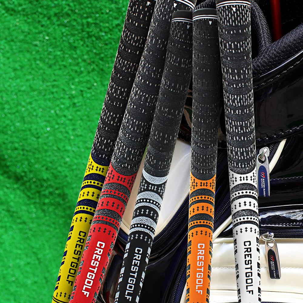 CRESTGOLF Multicolor peso ligero antideslizante de goma tamaño mediano Iron Golf Club Grips