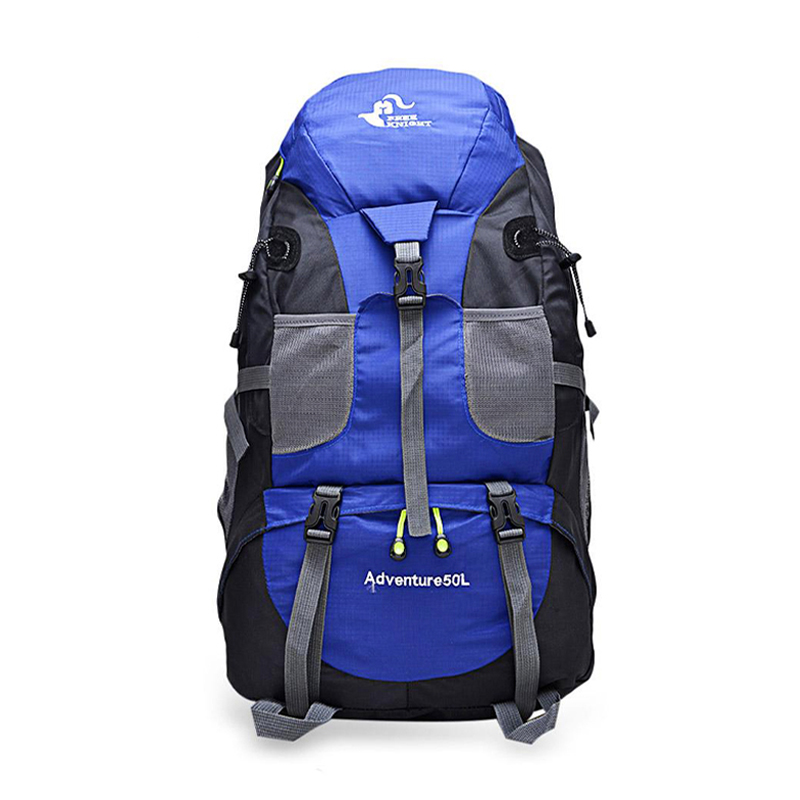 Klimrugzak 50l Waterdichte Outdoor Rugzak Fietsen Wandelen Rugzak Trekking Campingtas Berg Rugzak: Blauw