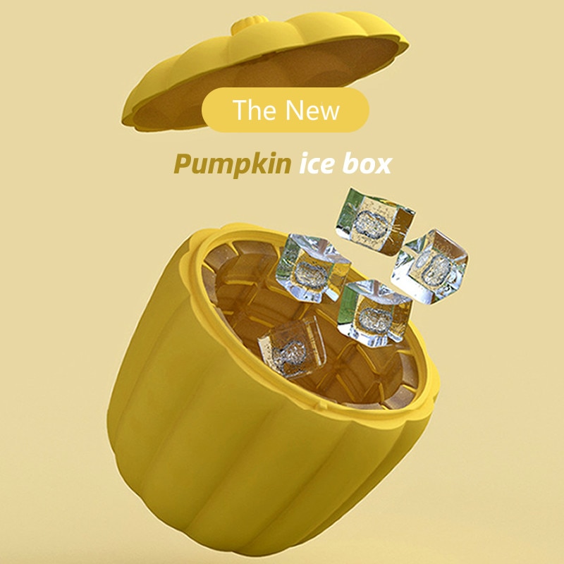 Pompoen Siliconen Ijsemmer Iced Drank Dubbele Ijs Emmer Creatieve Handig Thuis Fast Ice Maken Vriezer Ijs Emmer