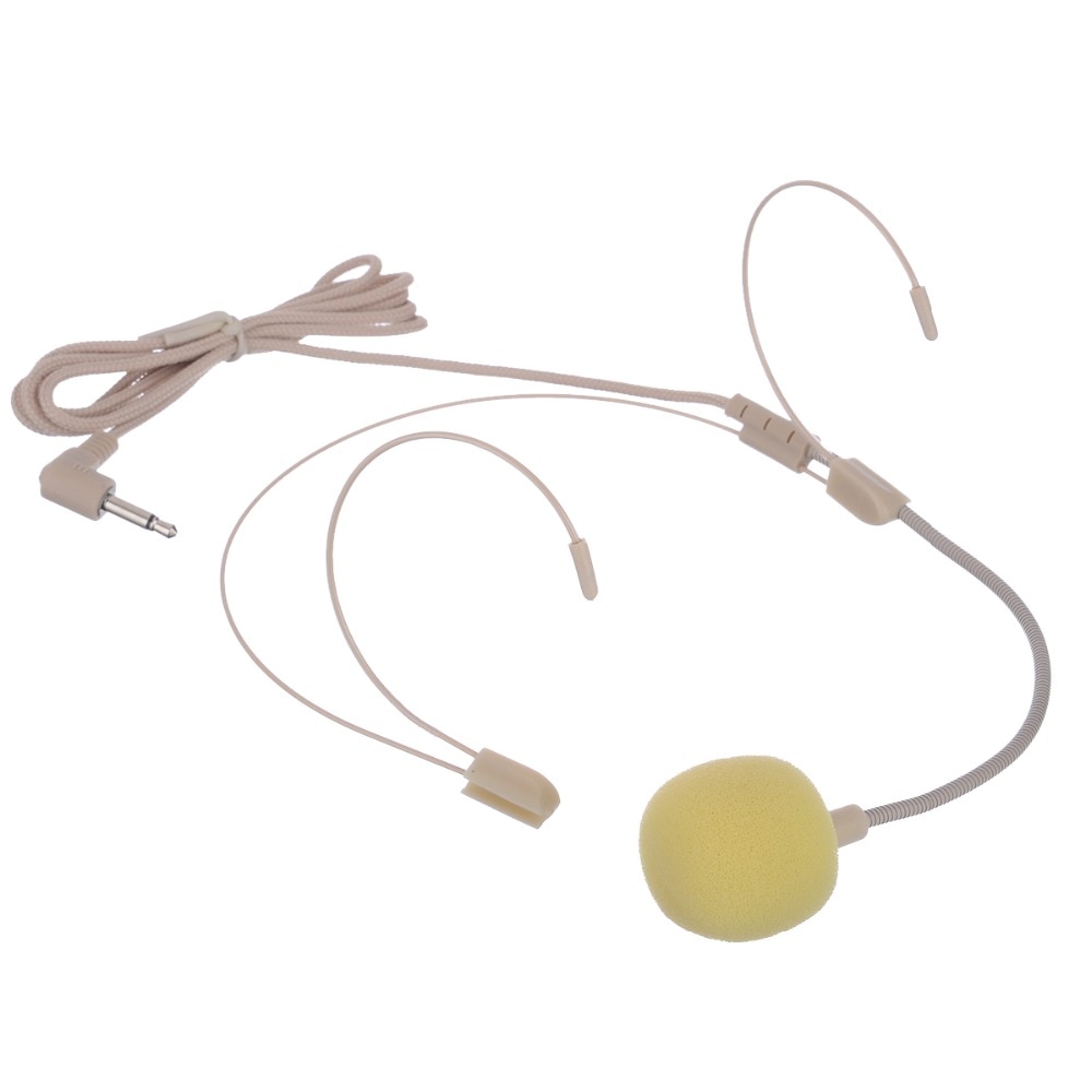 Juego de auriculares con doble gancho para la oreja, cabezal de micrófono con cable, auriculares multifuncionales, micrófono con Mini enchufe de 3,5mm para podio Speech