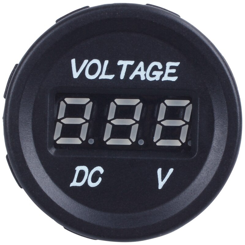 12V-24V Car Motorcycle LED Digital Display Voltmeter Waterproof Meter BLUE: Default Title