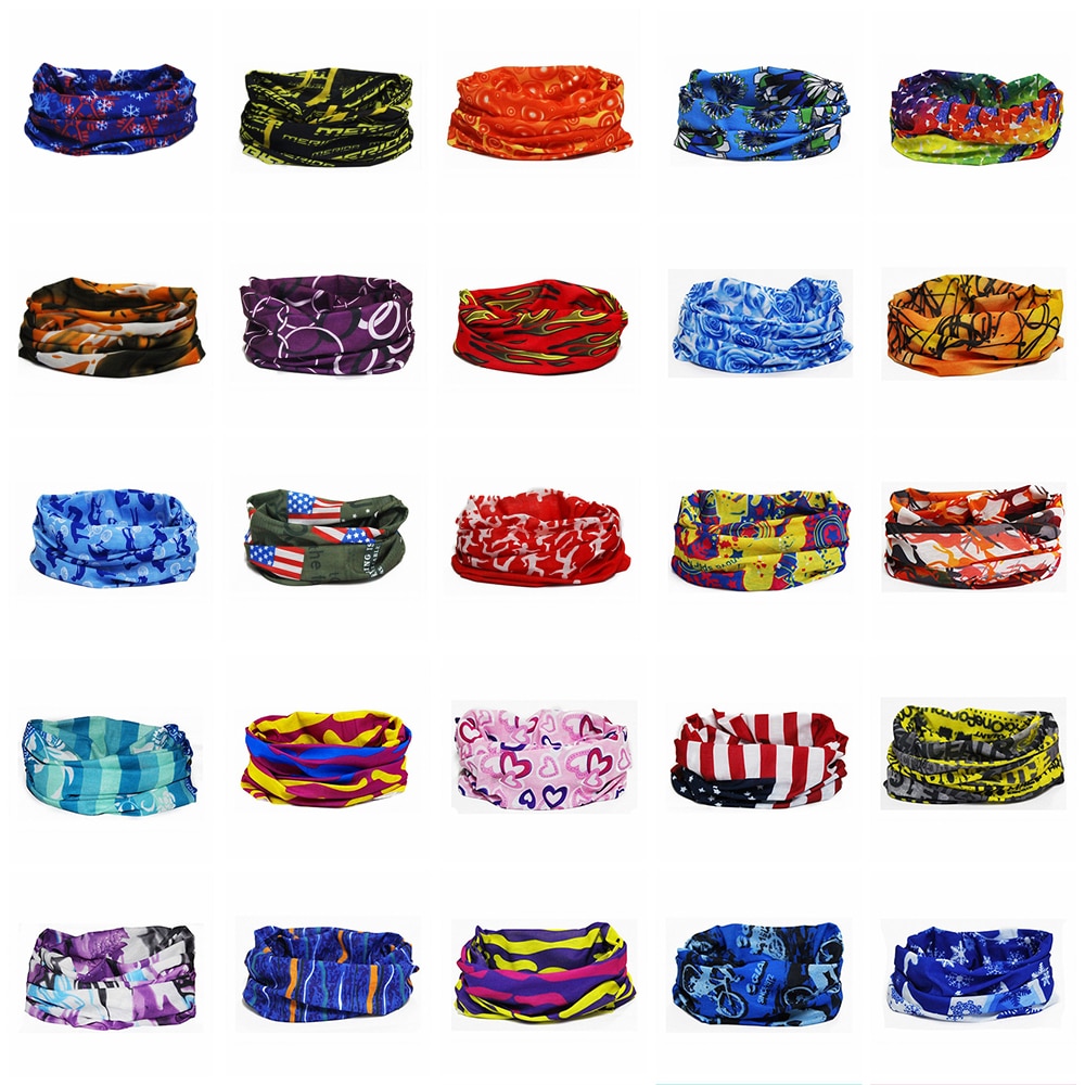 Men and Women Face Neck Turban Magic Tube Scarf Bib Headdress Gaiter Tube Bandana Sunshade Collar Outdoor Sports Accessories