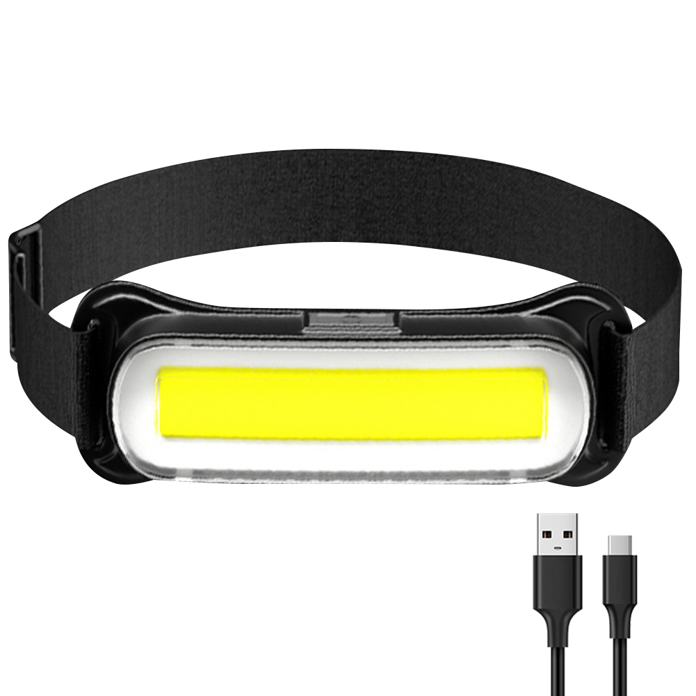 Genopladelig led-pandelampe med 3 tilstande, lommelygte, vandtæt hovedlampe, justerbar pandebånd til løb, camping, nødsituationer udendørs